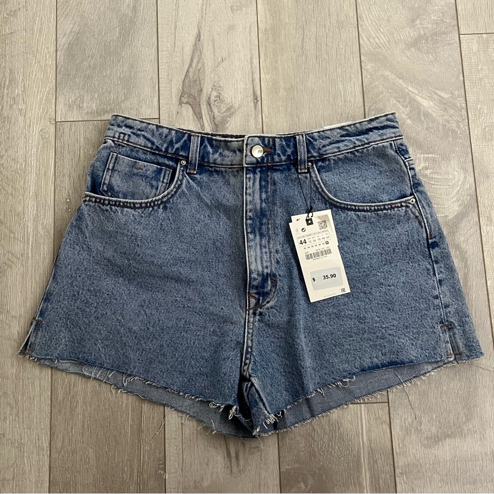 Zara High Rise Denim Shorts